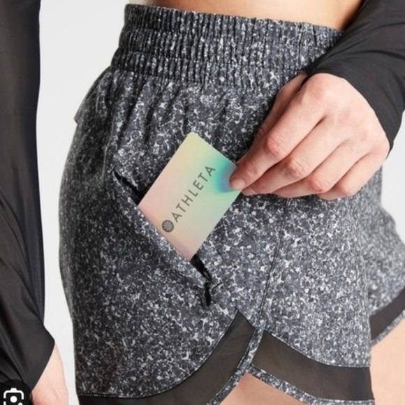Athleta Printed Mesh Racer Run Short 4" - Picture 9 of 9